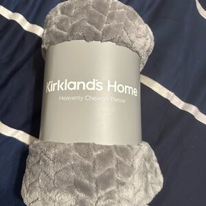 Kirkland's Home Heavenly Chevron Throw - Soft Gray 50”x60” Brand New